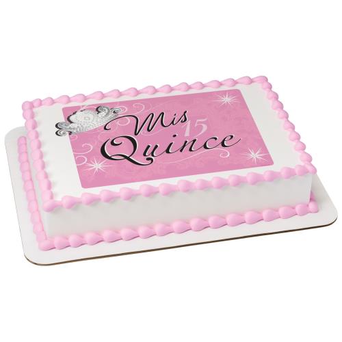 Mis Quince Sheet Cake 20017 (Quarter Sheet to Full Sheet)