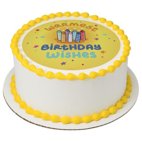 Warmest Birthday Wishes Round Cake 62557